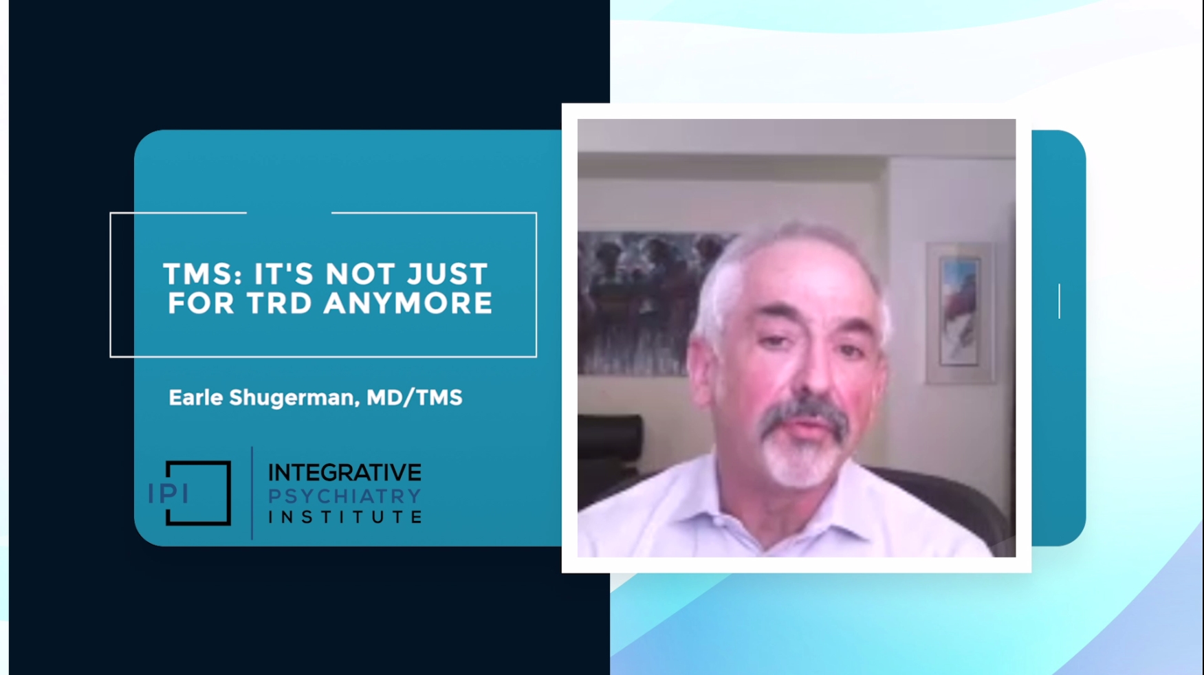 TMS It’s not just for TRD anymore by Earle Shugerman, MD Integrative