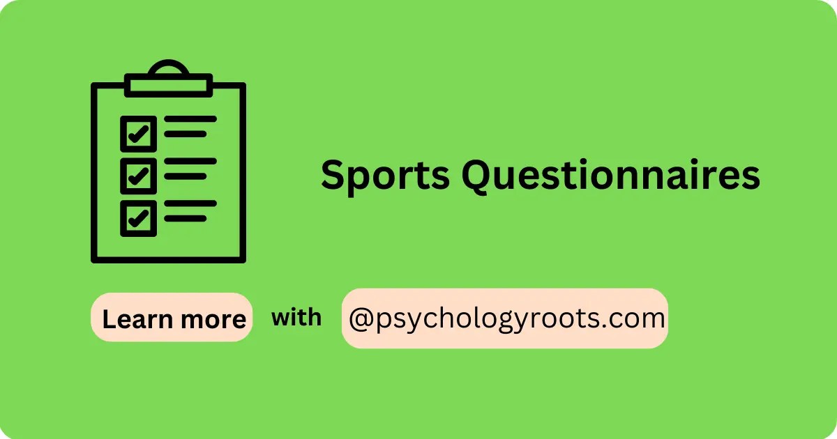 Sports Questionnaires Psychology Roots