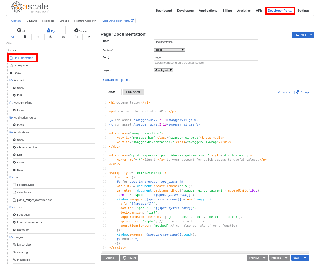 Display all APIs documentation · 3scale v2.2 TestDrive