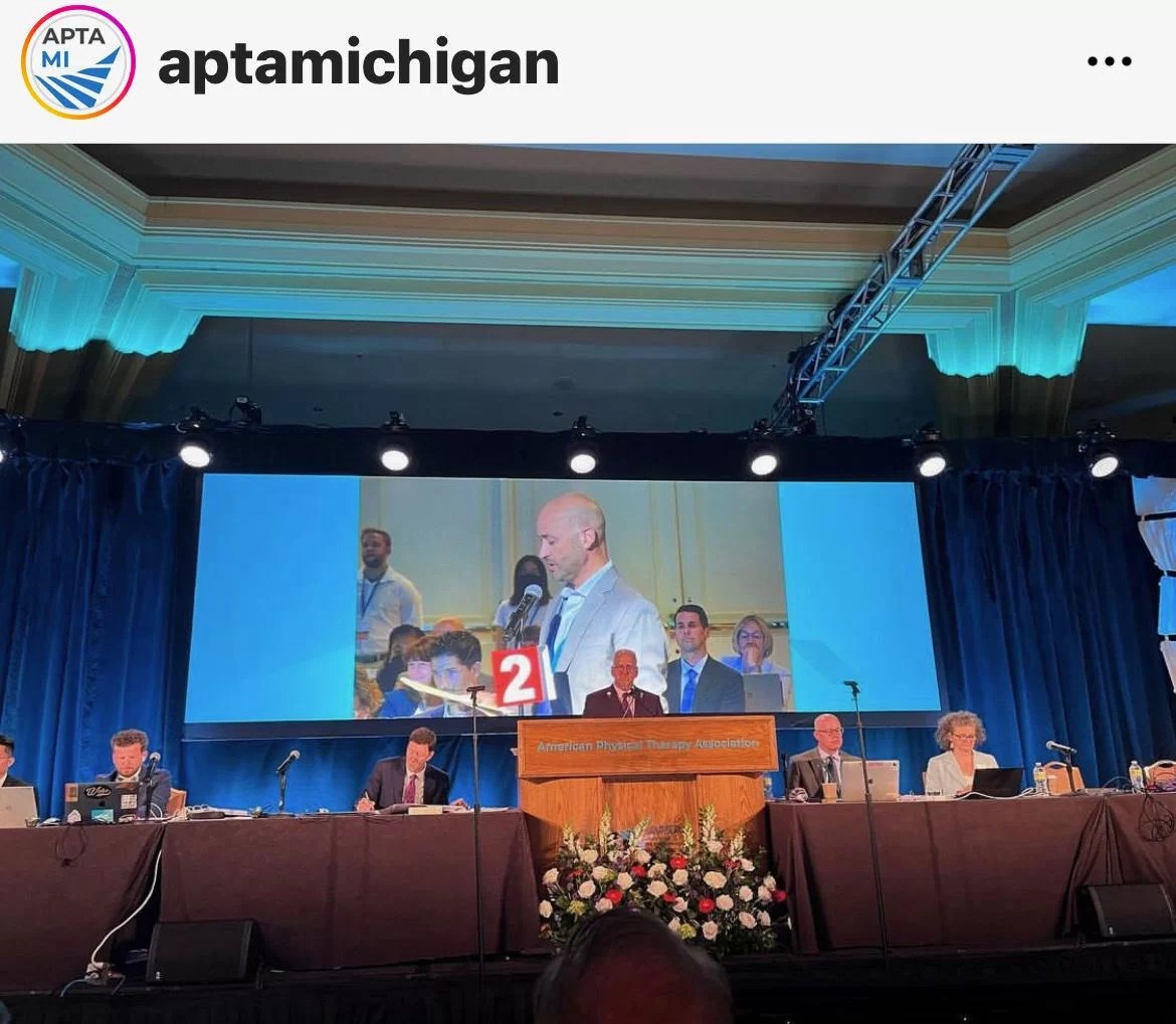 Brian Advocates for Patients at APTA House of Delegates The Center