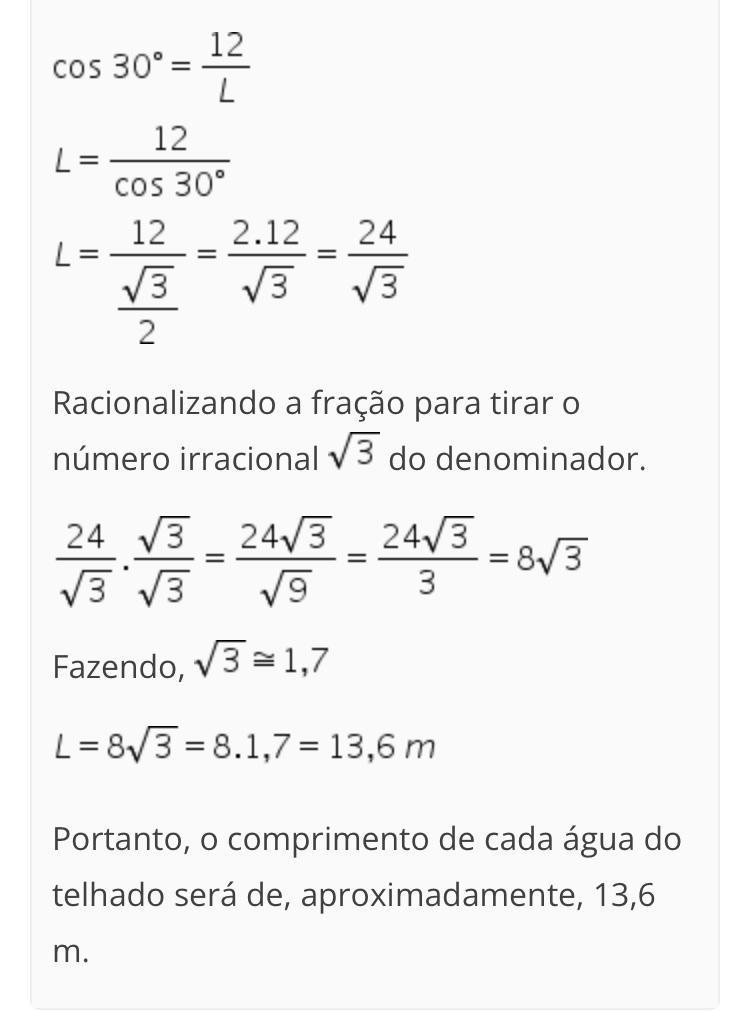 Um telhado é tido como de duas águas quando há dois caimentos. Em uma