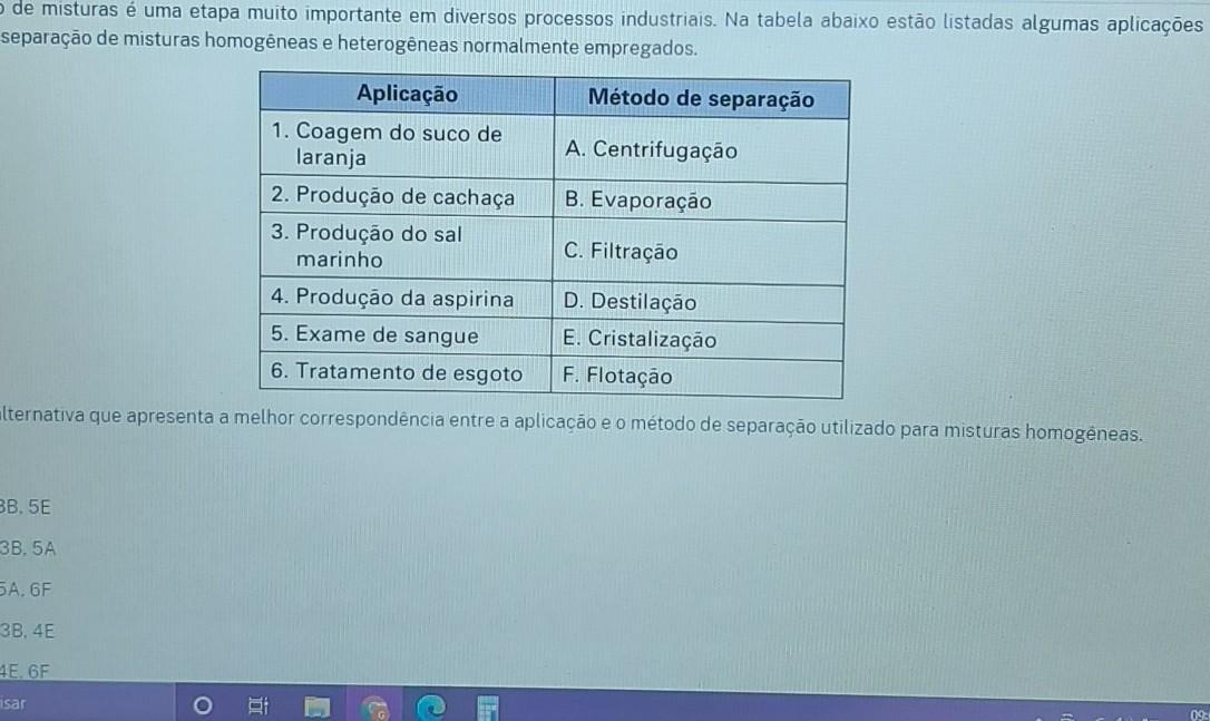 A separação de misturas é uma etapa muito importante em