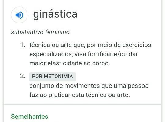 oq significa a palavra ginástica?