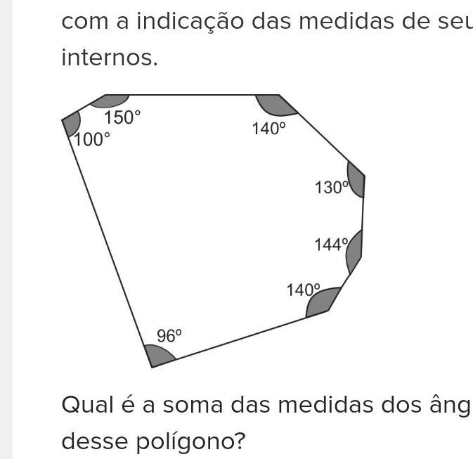 Observe, na figura abaixo, o polígono representado com a