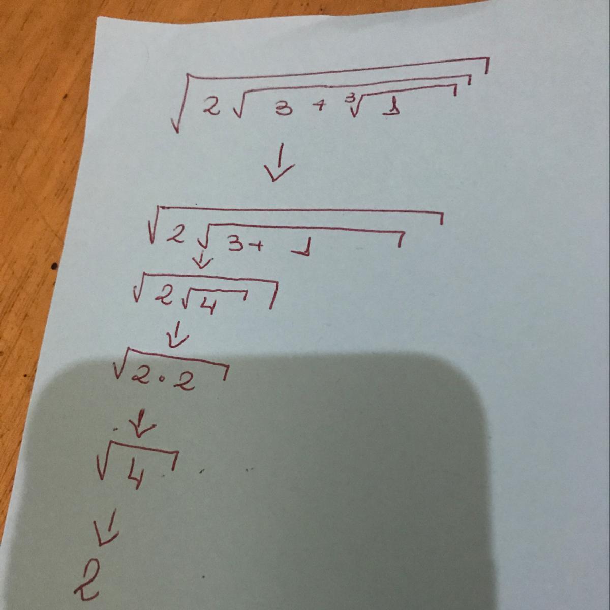 02. Observe a expressão a seguir[tex] \sqrt{2} \sqrt{3