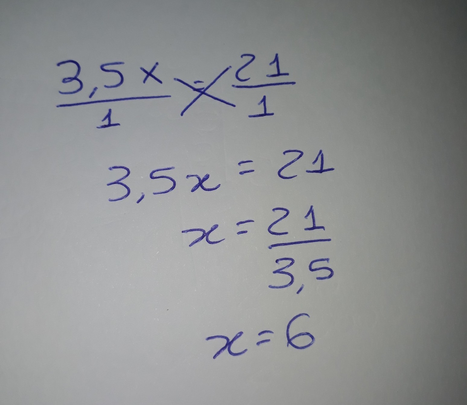 Qual numero multiplicado por 3,5 e igual a 21