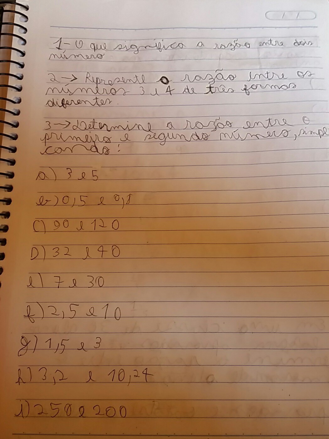 1 O que significa a razão entre dois números.2