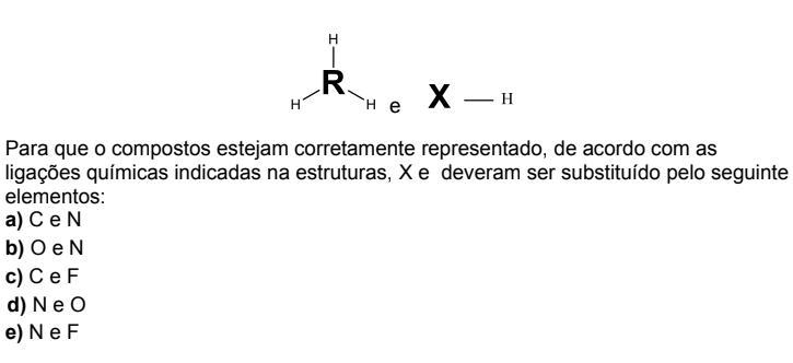 Observe as estrutura genérica representada abaixo