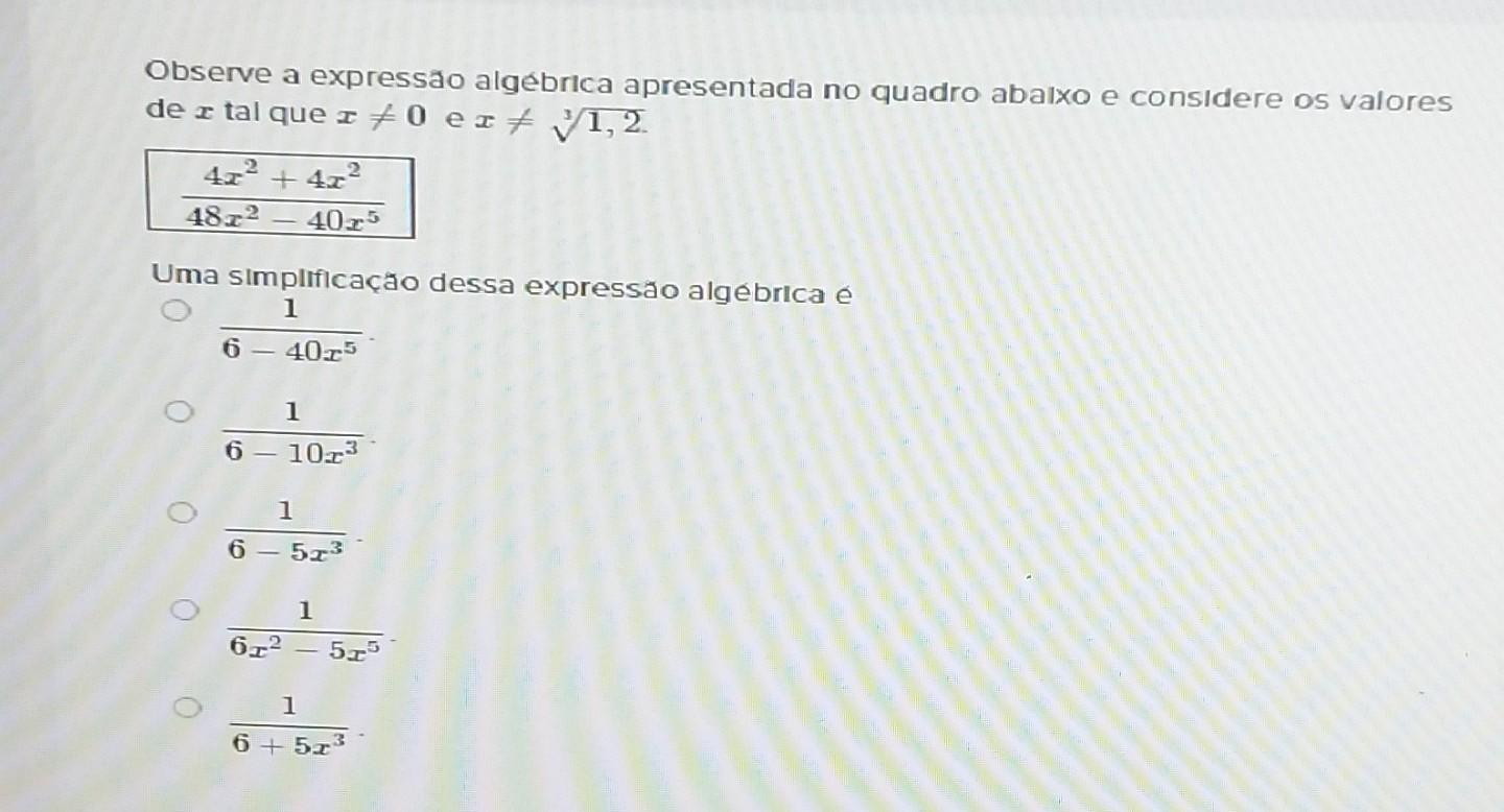 alguém me ajuda??observe a expressão algébrica apresentada