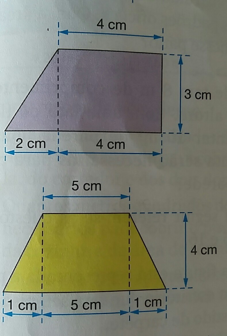 determine a àrea de cada figura geométrica