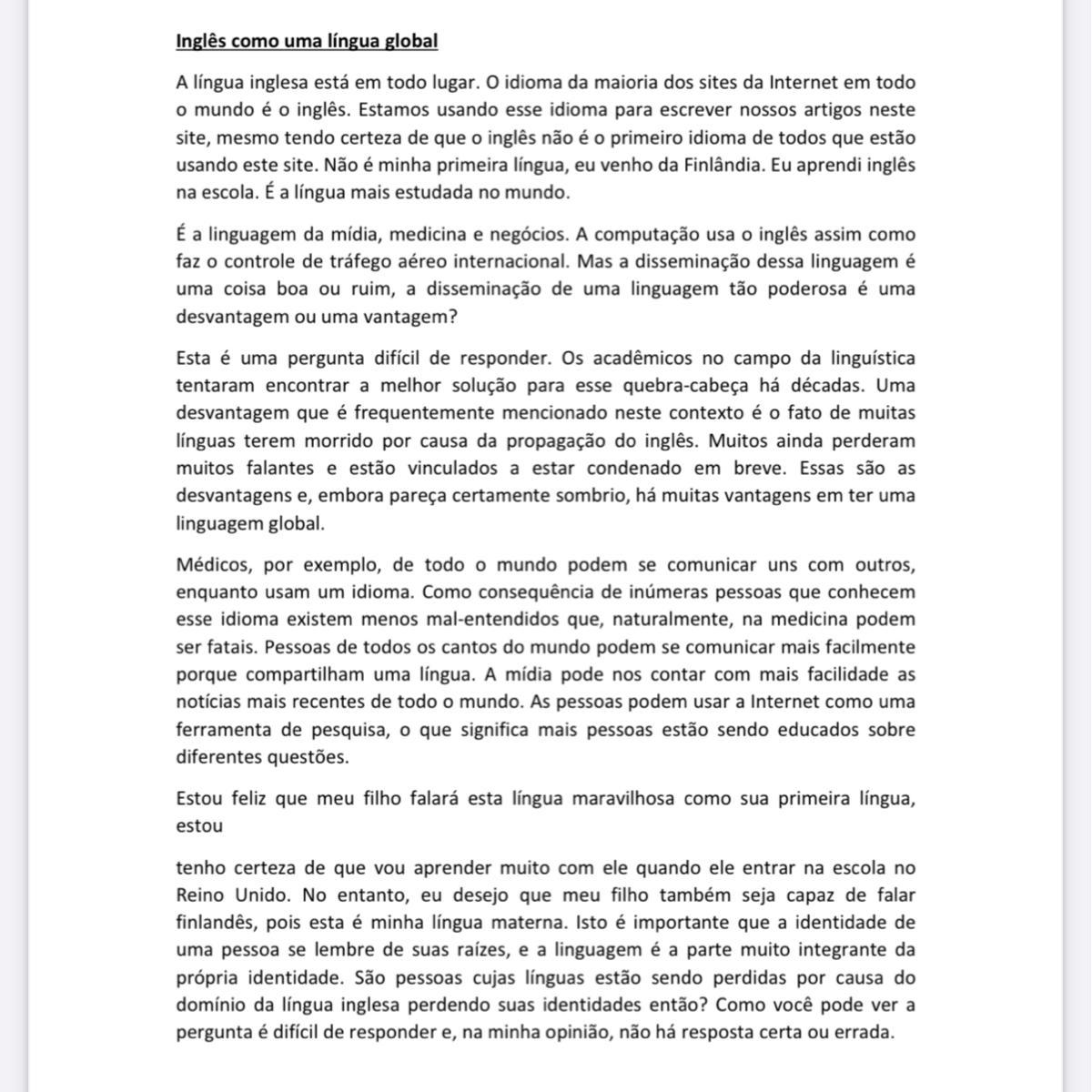 Respondas as perguntas de acordo com o texto acima 01 Qual a