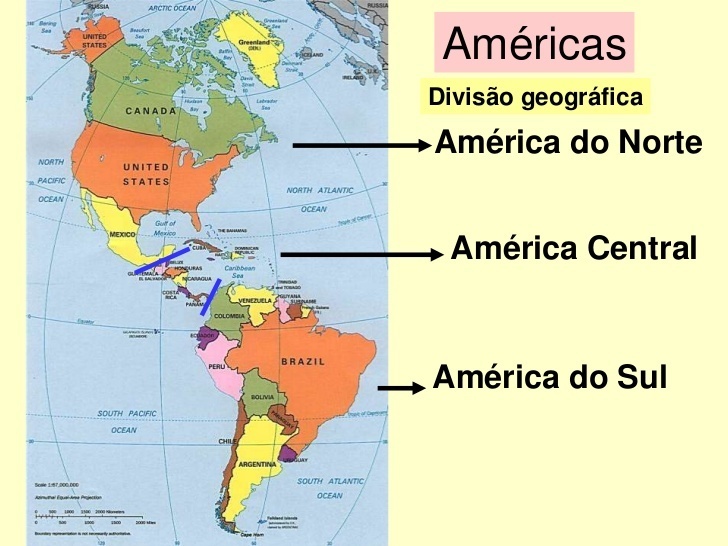 explique o critério de divisão do continente em América Latina e