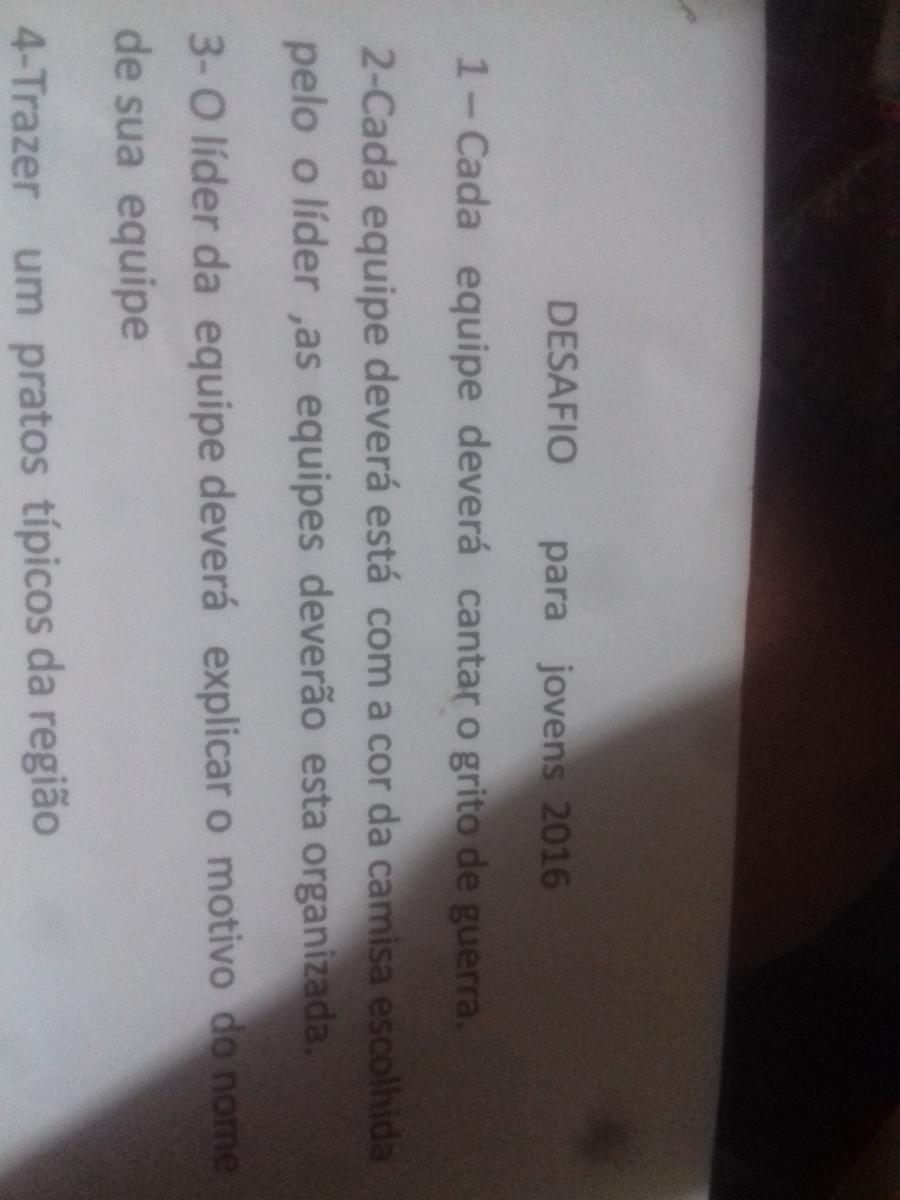 Preciso de Um Nome Para Equipe De Gincana Evangélica E Um Grito de