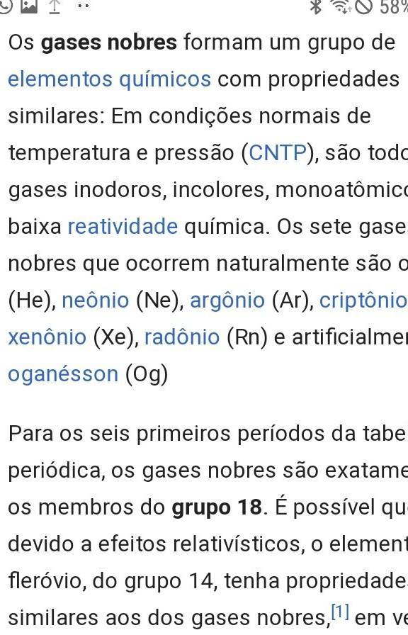 em que os gases nobres podem ser usados?