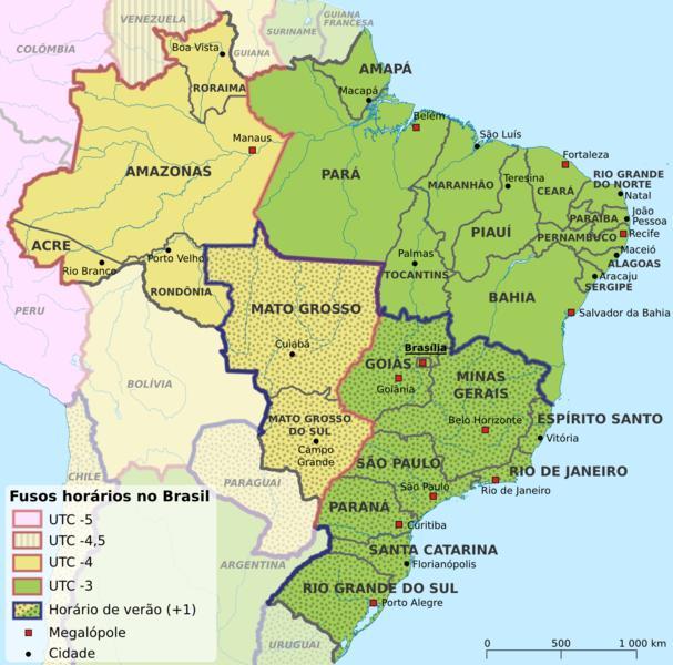 Mexique Brésil Carte Por que os limites práticos dos fusos não coincidem com os limites