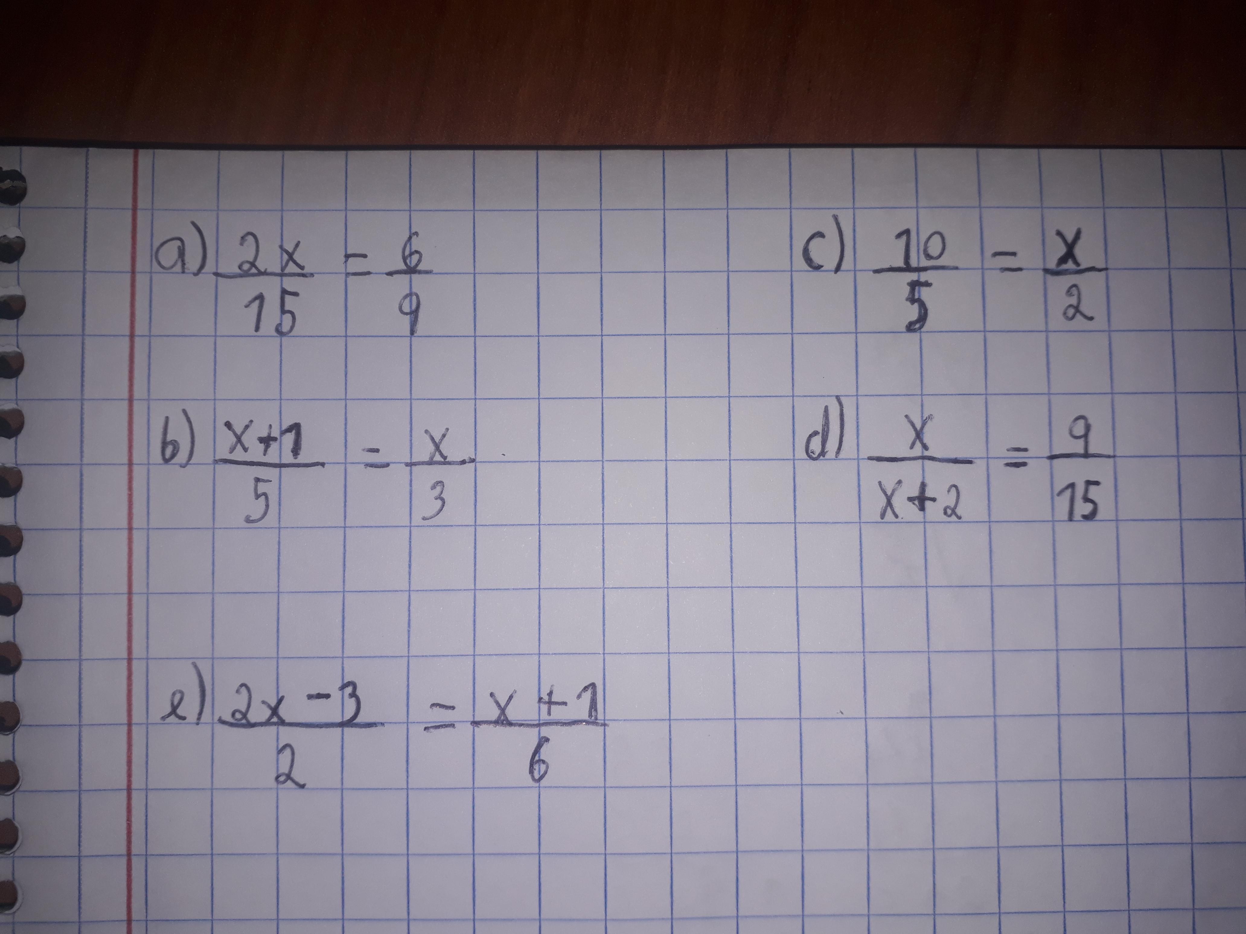 Calcule o valor de x em cada uma das proporções Brainly