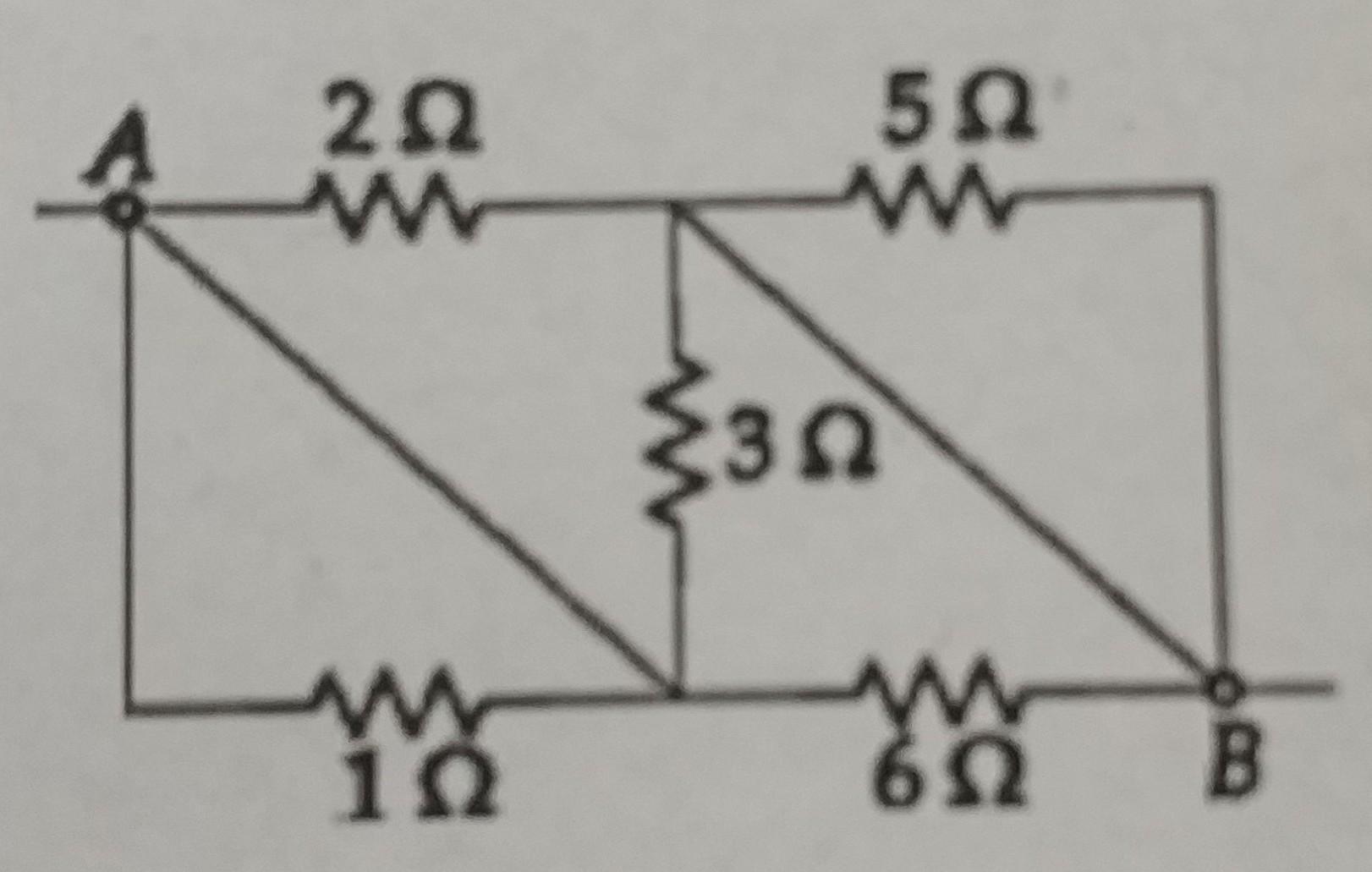 A figura representa uma associação mista de resistores, cujas