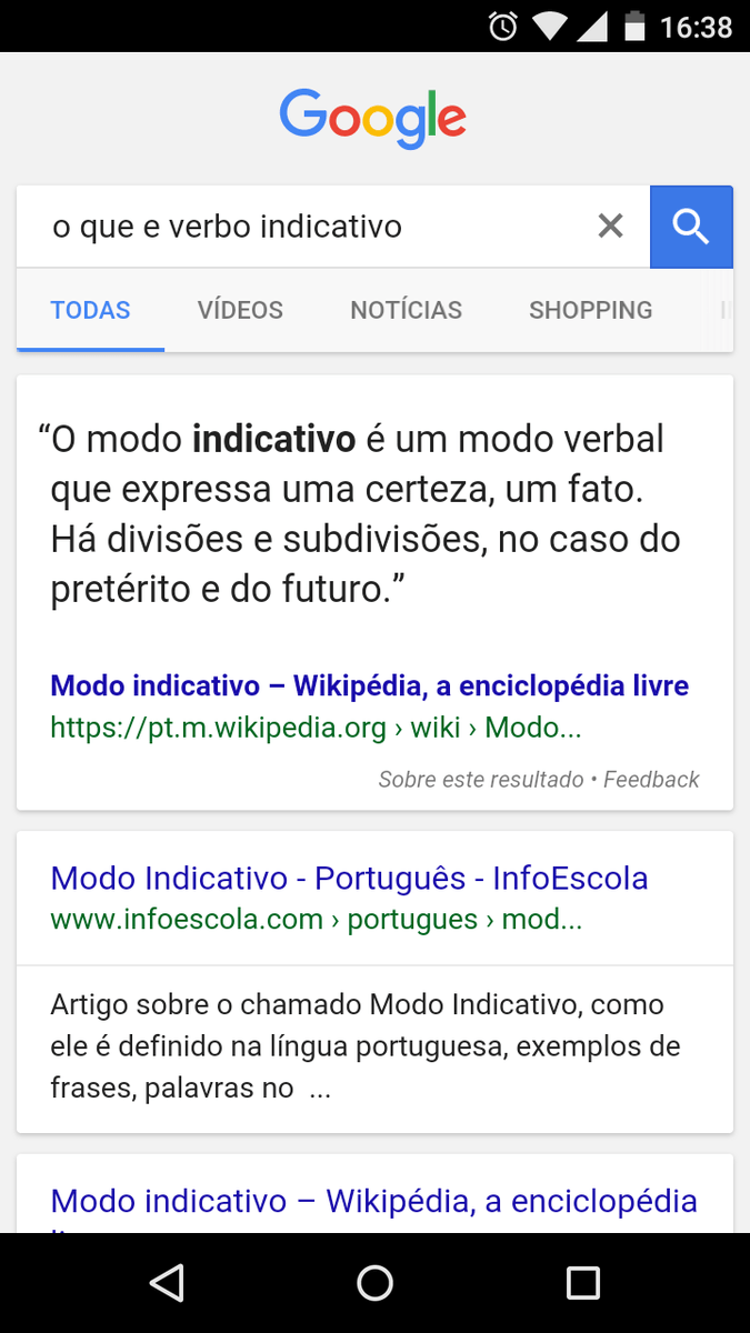Oque é verbo no modo indicativo?