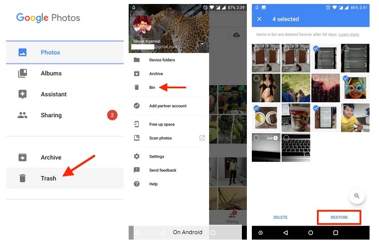 Como recuperar fotos excluídas permanentemente do Google Fotos no