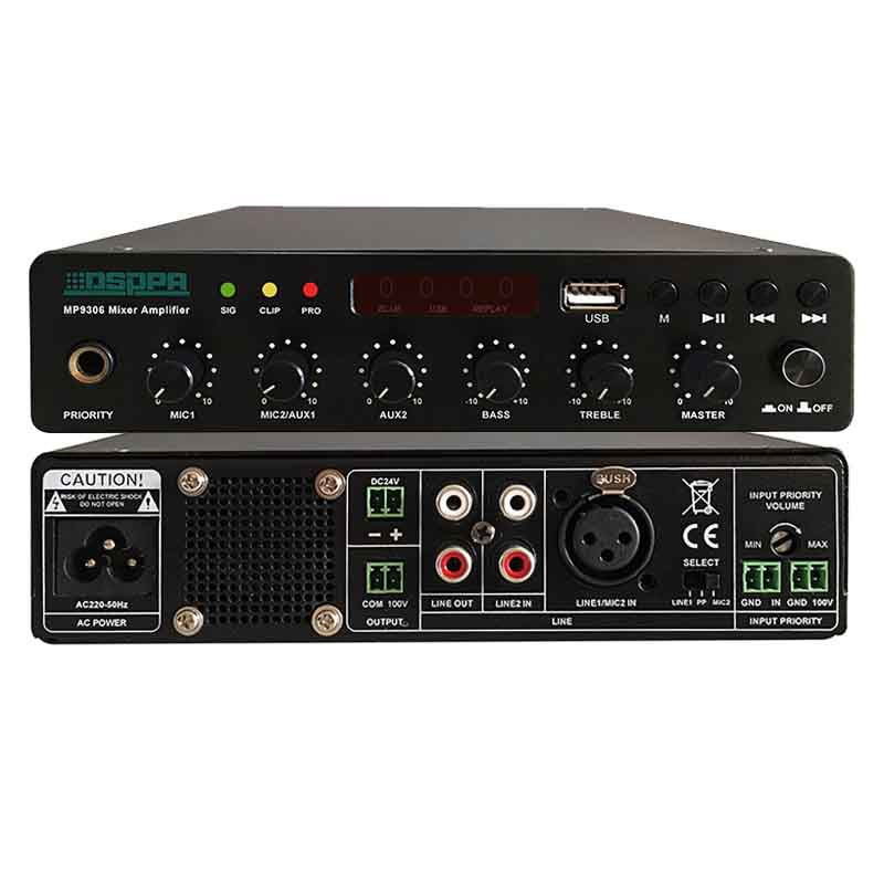 MP9306 60W Ultrafino Digital Mixer Amplifier Guangzhou DSPPA Audio