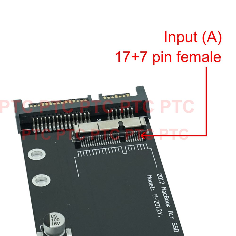 20122013 APPLE MacBook Air 17+7 pin SSD to SATA III 22pin Convertor