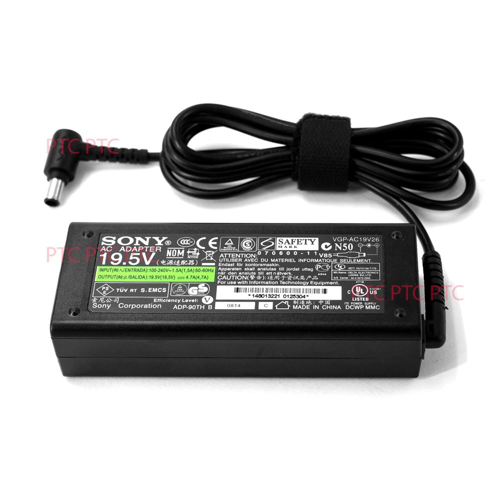90W 19.5V 4.7A Genuine AC Adapter Charger Sony VAIO VGPAC19V26 VGP