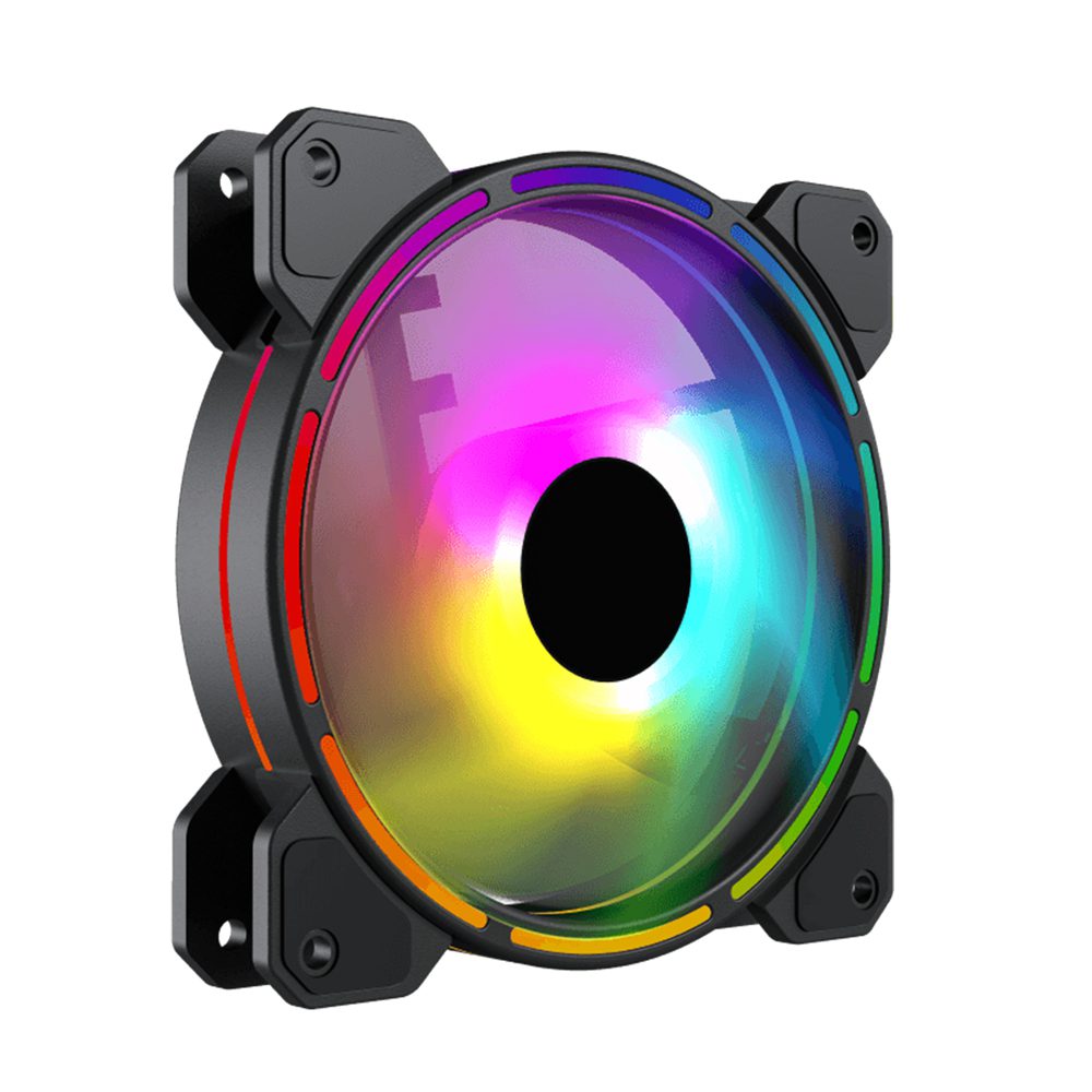 2 Pack triple light ARGB LED Fan computer PC Gaming case Cooling CPU