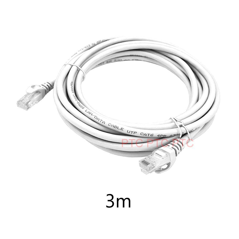 3m Cat6 RJ45 UTP Network Cable, Lan Data Patch lead, 23AWG