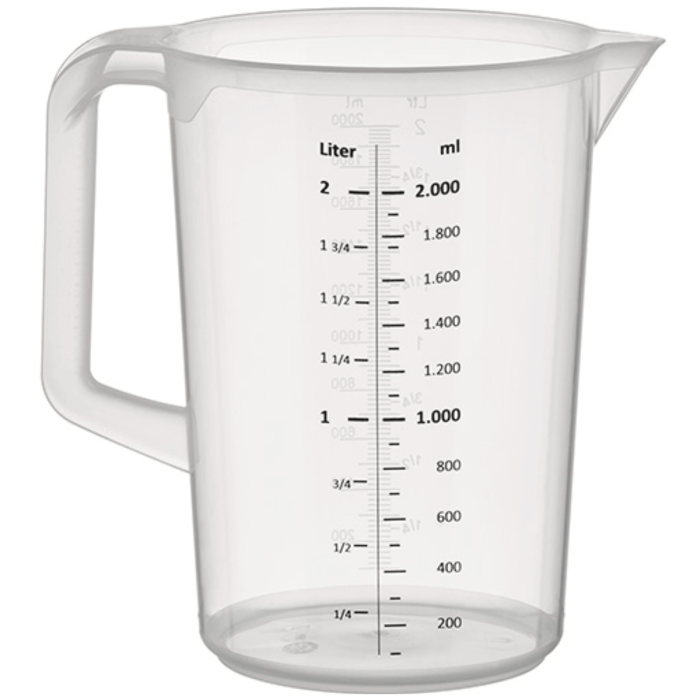 2 Litre Novolon Calibrated Chemical Resistant Measuring Jug PTE