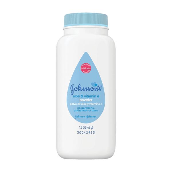 J&J Baby Powder Aloe & Vitamin E w/Cornstarch (TalcFree) 1.5oz PTL ONE