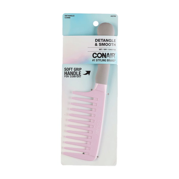 Conair Detangle & Smooth Comb w/Soft Grip PTL ONE