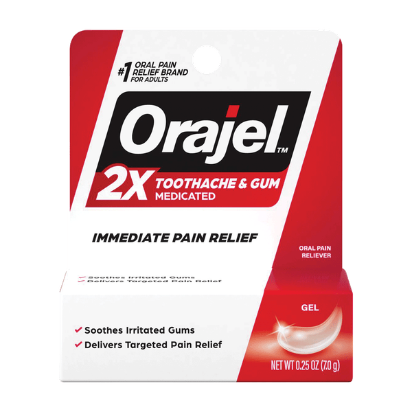 Orajel 2X Medicated Toothache Pain Relief Gel .25oz PTL ONE
