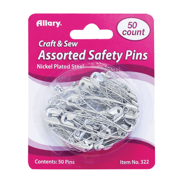 Safety PinsSteel Asst 50Ct PTL ONE