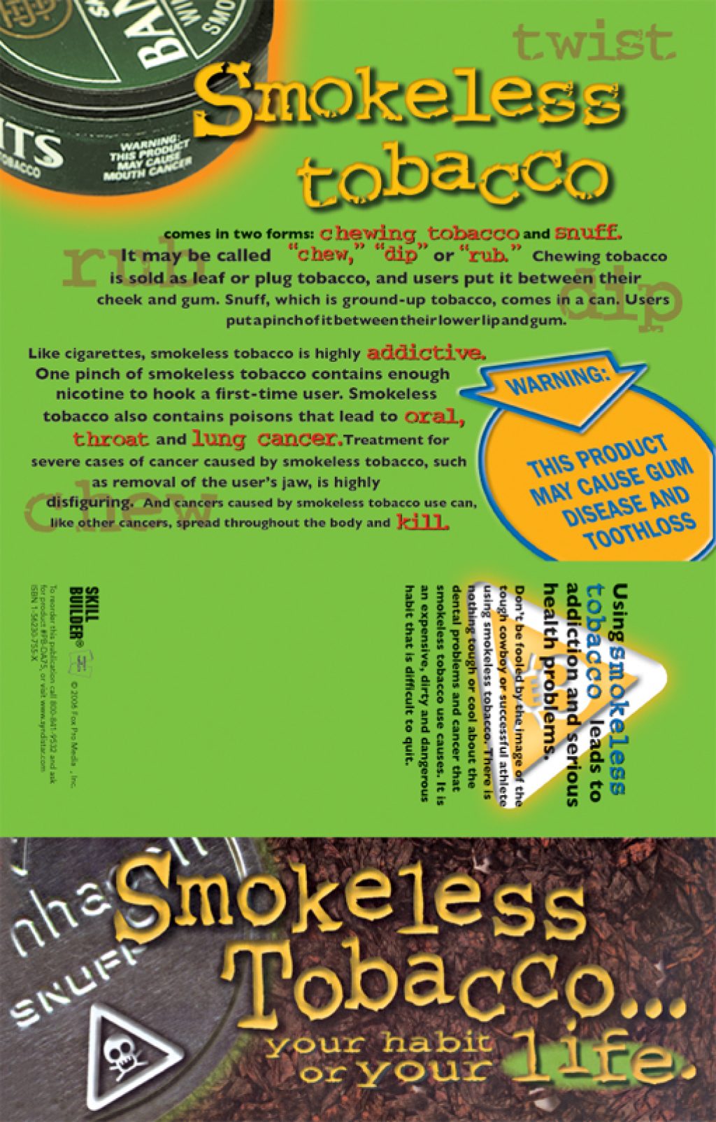 Smokeless Tobacco Pamphlet Prevention & Treatment Resources