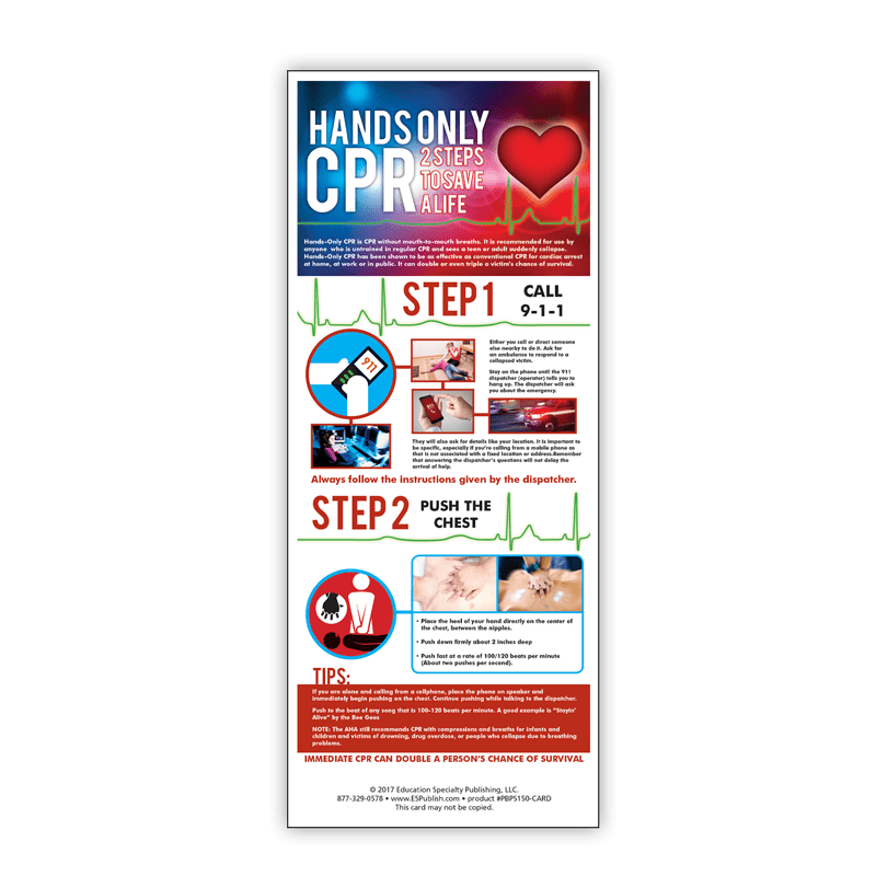 CPR Information Card Prevention and Treatment Resource Press