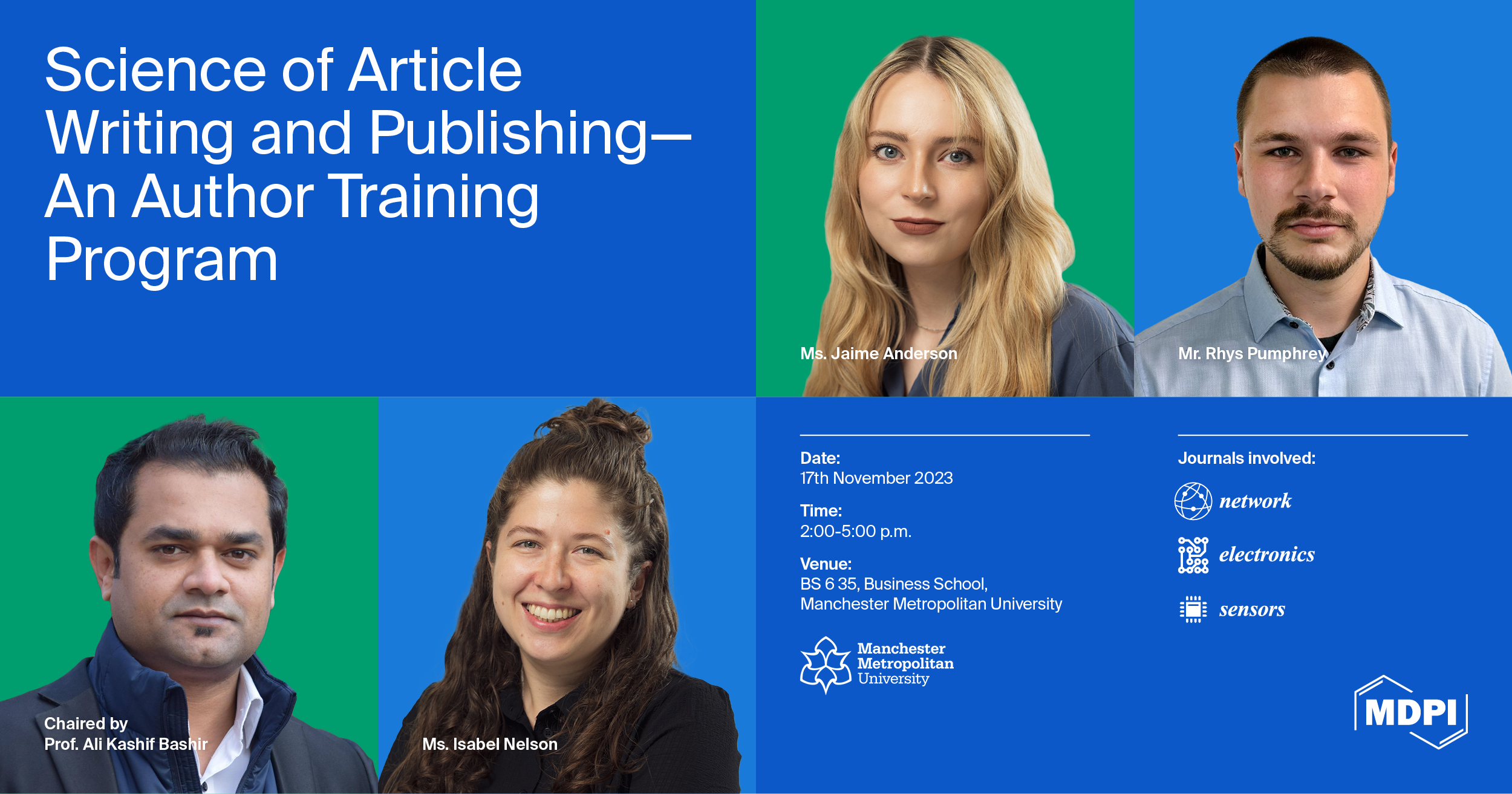 Join Us at the MDPI Author Training at Manchester Metropolitan