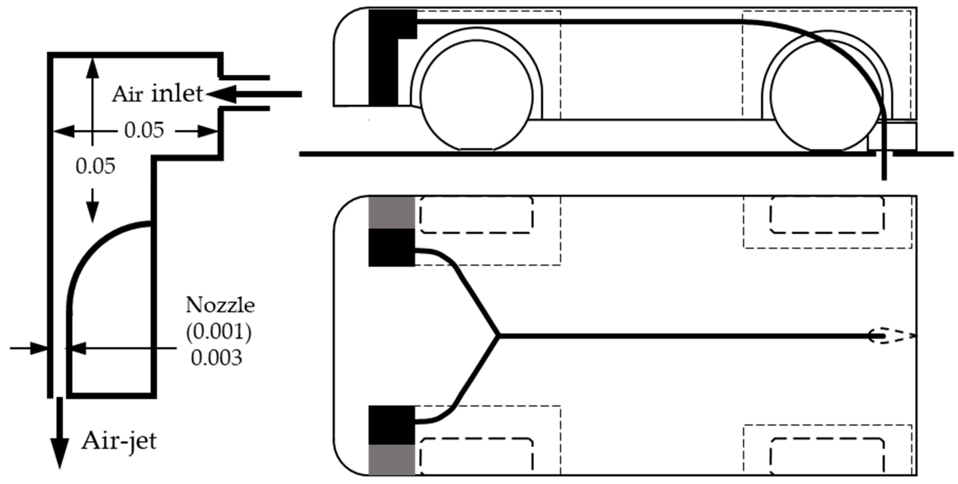 Fluids Free FullText An Exploratory Wind Tunnel Study of Air Jet Wheel Spoilers