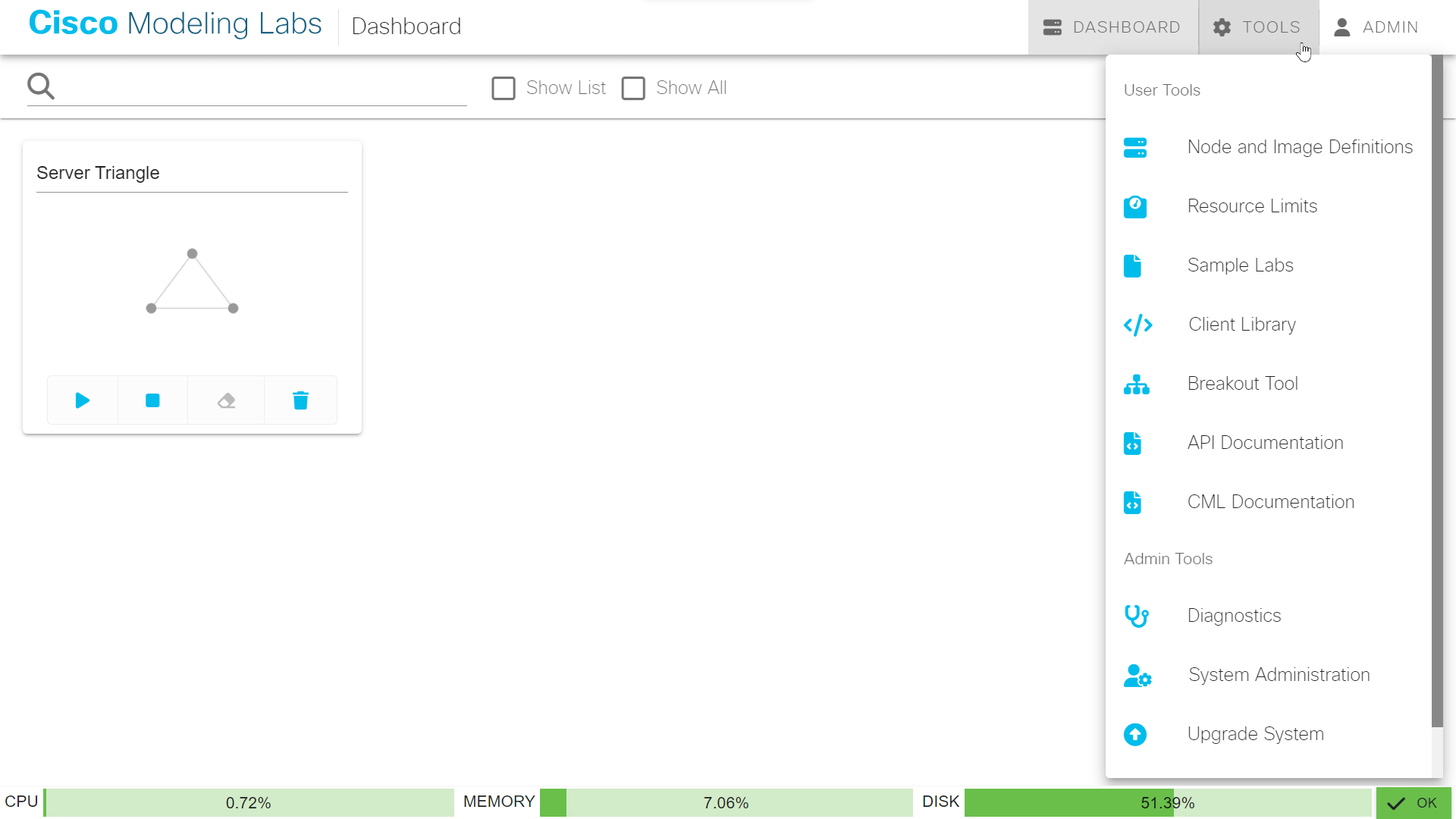 Tools Cisco Modeling Labs v2.7 Cisco