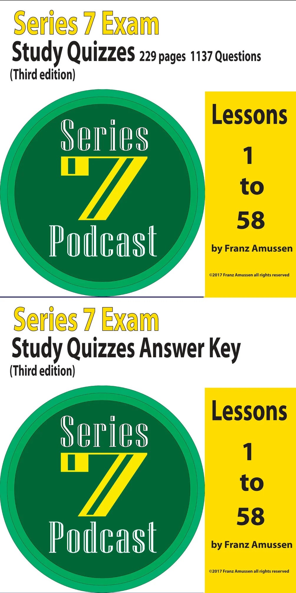 Series 7 Study Guide 3rd Ed. Quizzes and Answers