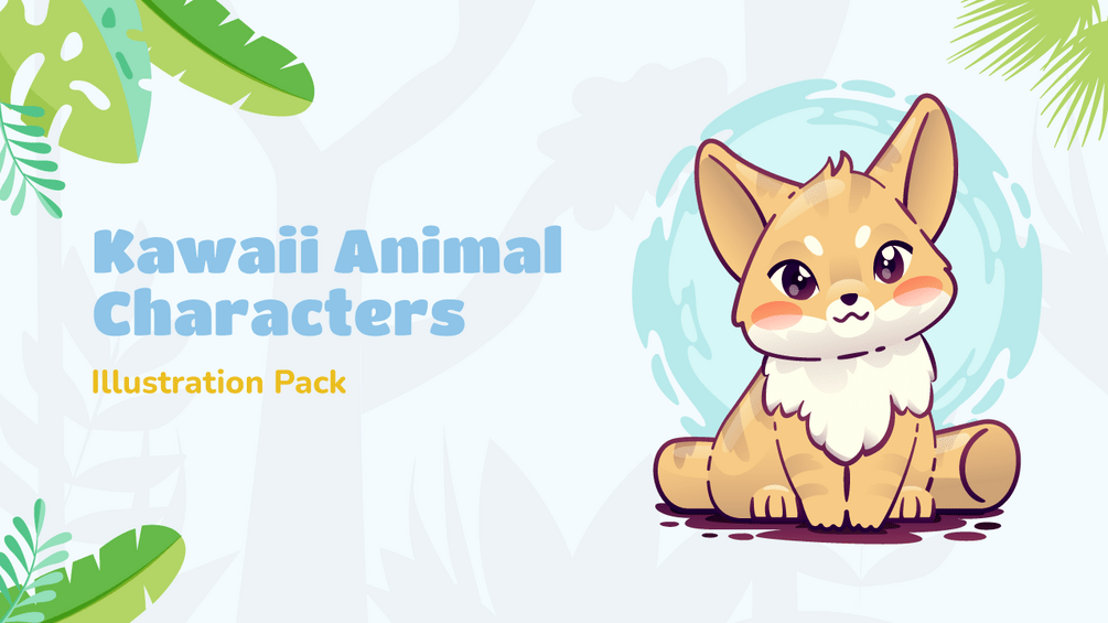 Kawaii Animal Characters Illustration Pack