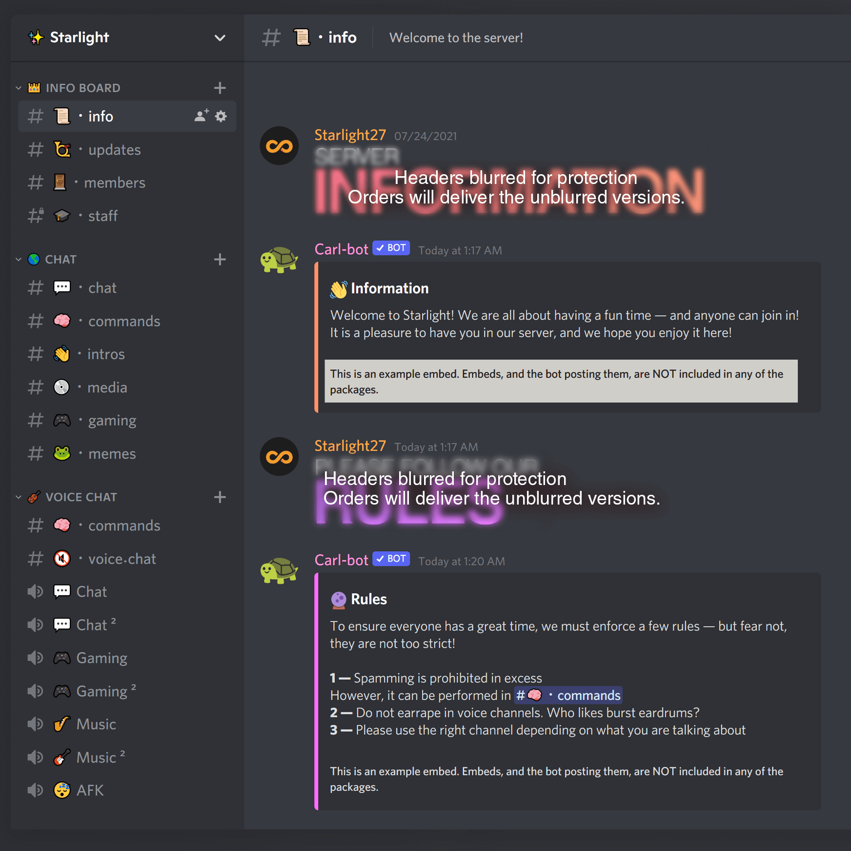 Introducing my Beautiful Discord Server Template, starting at USD10