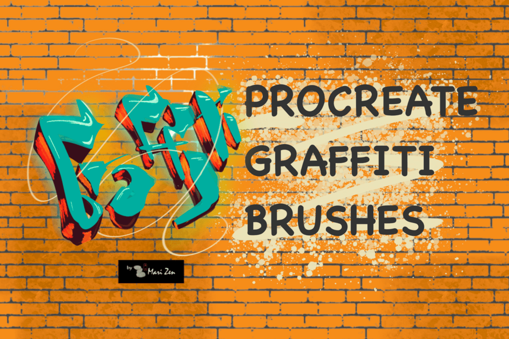 Procreate Graffiti Brush Procreate Brushes for graffiti and lettering Includes spray stains