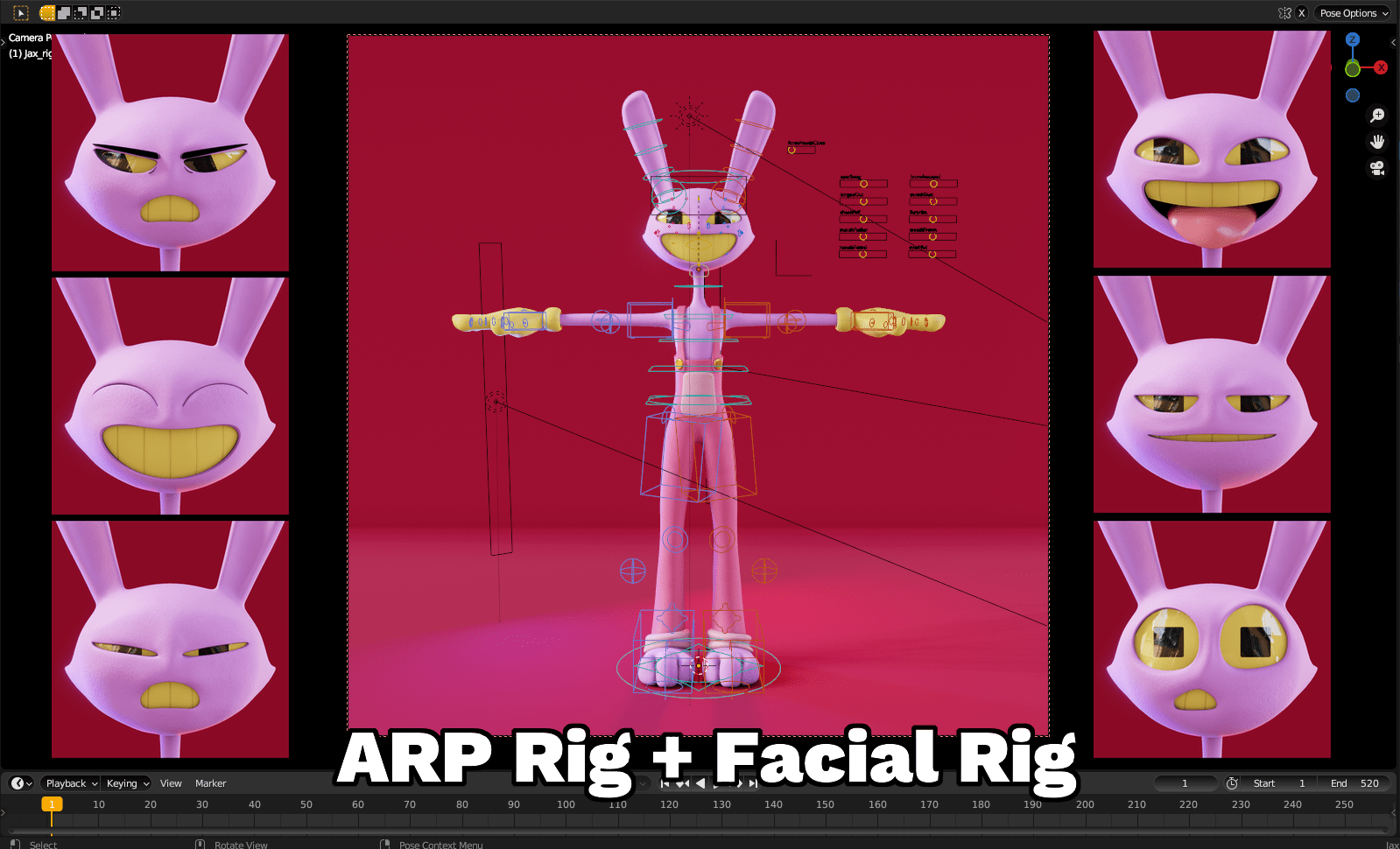 Jax Blender 3D Rig + Universal FBX