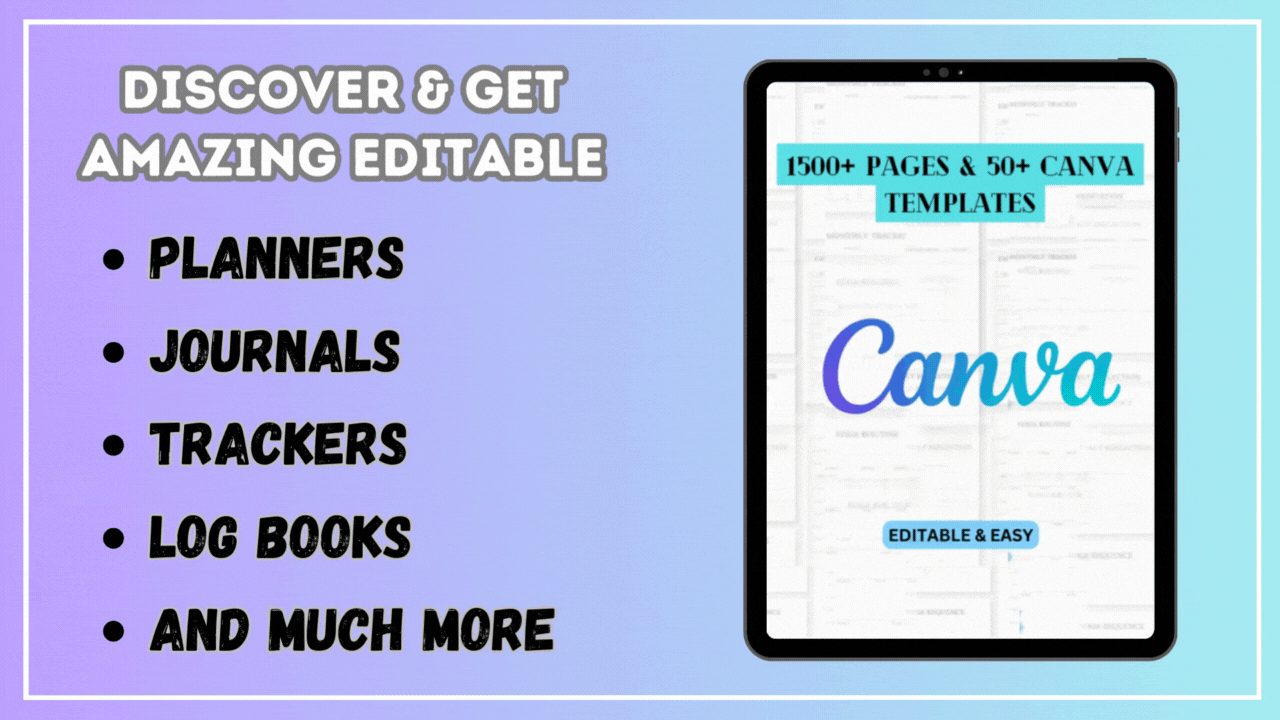 1500+ Pages of Editable Canva Template Bundle
