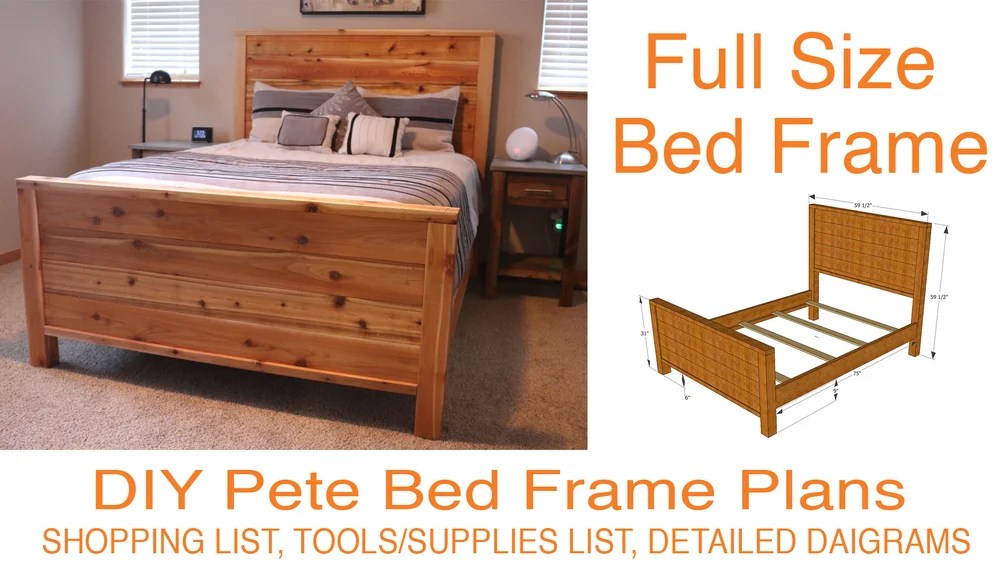 DIY Bed Frame Plans (Full Size)