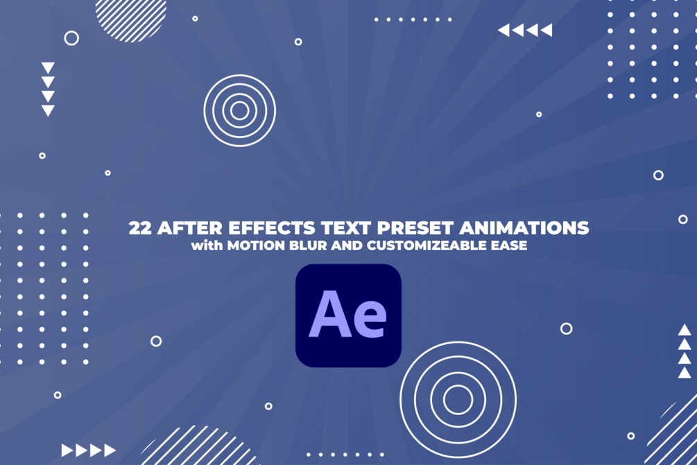 BLVD PACK 22 AFTER EFFECTS TEXT PRESETS w/ EASE & MOTION BLUR