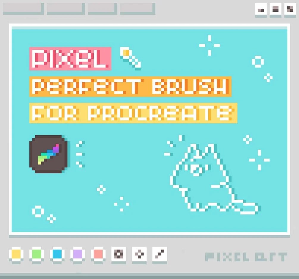 Procreate Brush Pixel art Pixel perfect