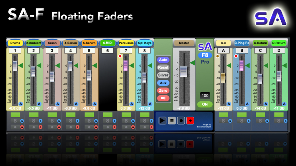 SAF Series 2.0 Floating Fader Mixer for Ableton Live (8, 16, 24, 32 or