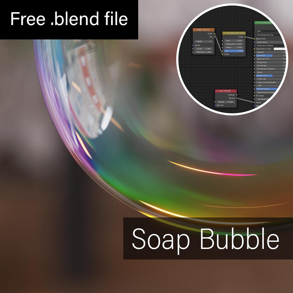 Blender Freebie 10 Soap Bubble
