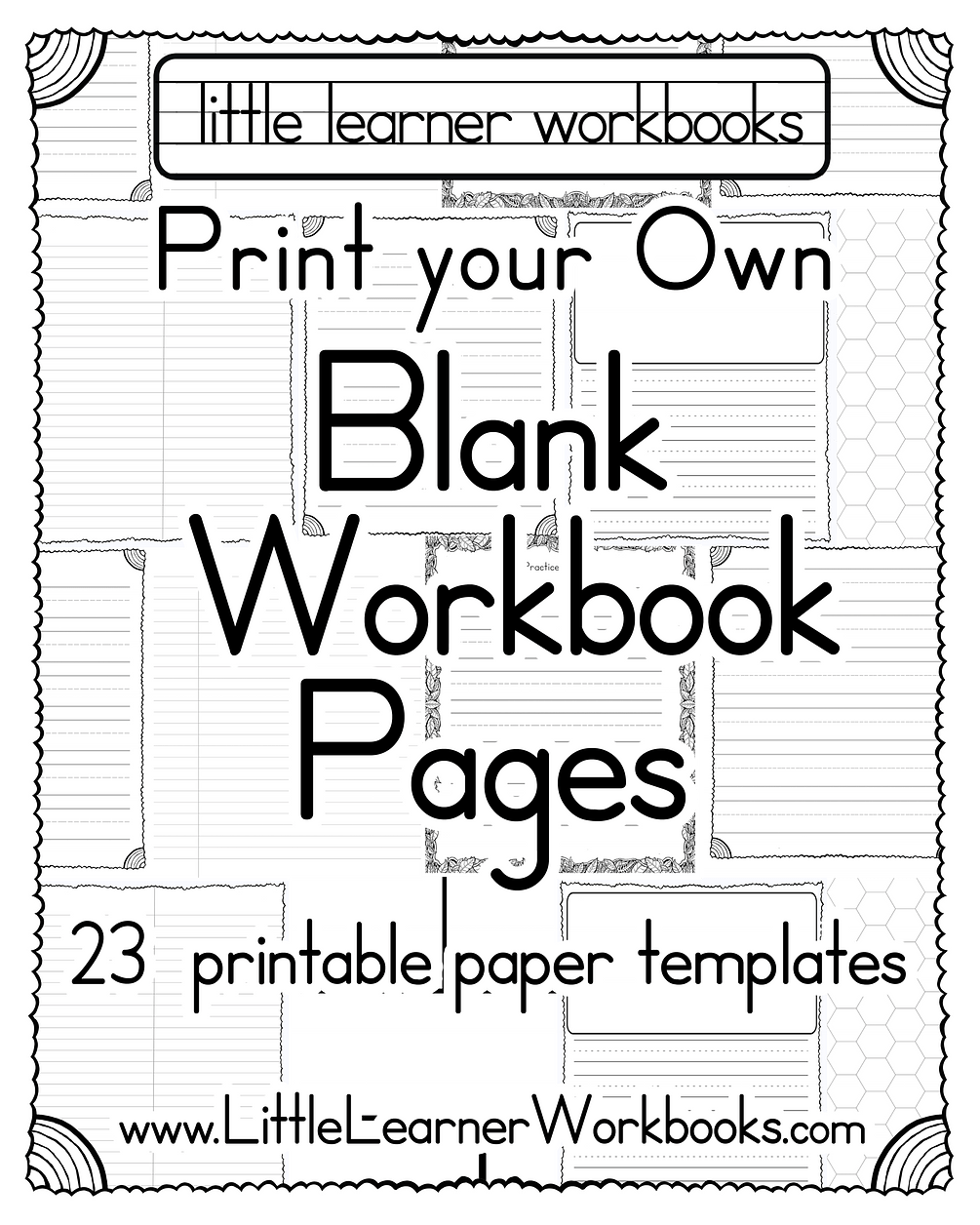 Little Learner Workbooks - FREE Printable Blank Page Templates